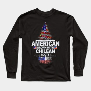 Christmas Tree  American Grown With Chilean Roots - Gift for Chilean From Chile Long Sleeve T-Shirt